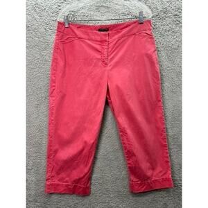 Eileen Fisher Petite Large Crop Pink Pants Casual Summer Beach Vacation Coastal
